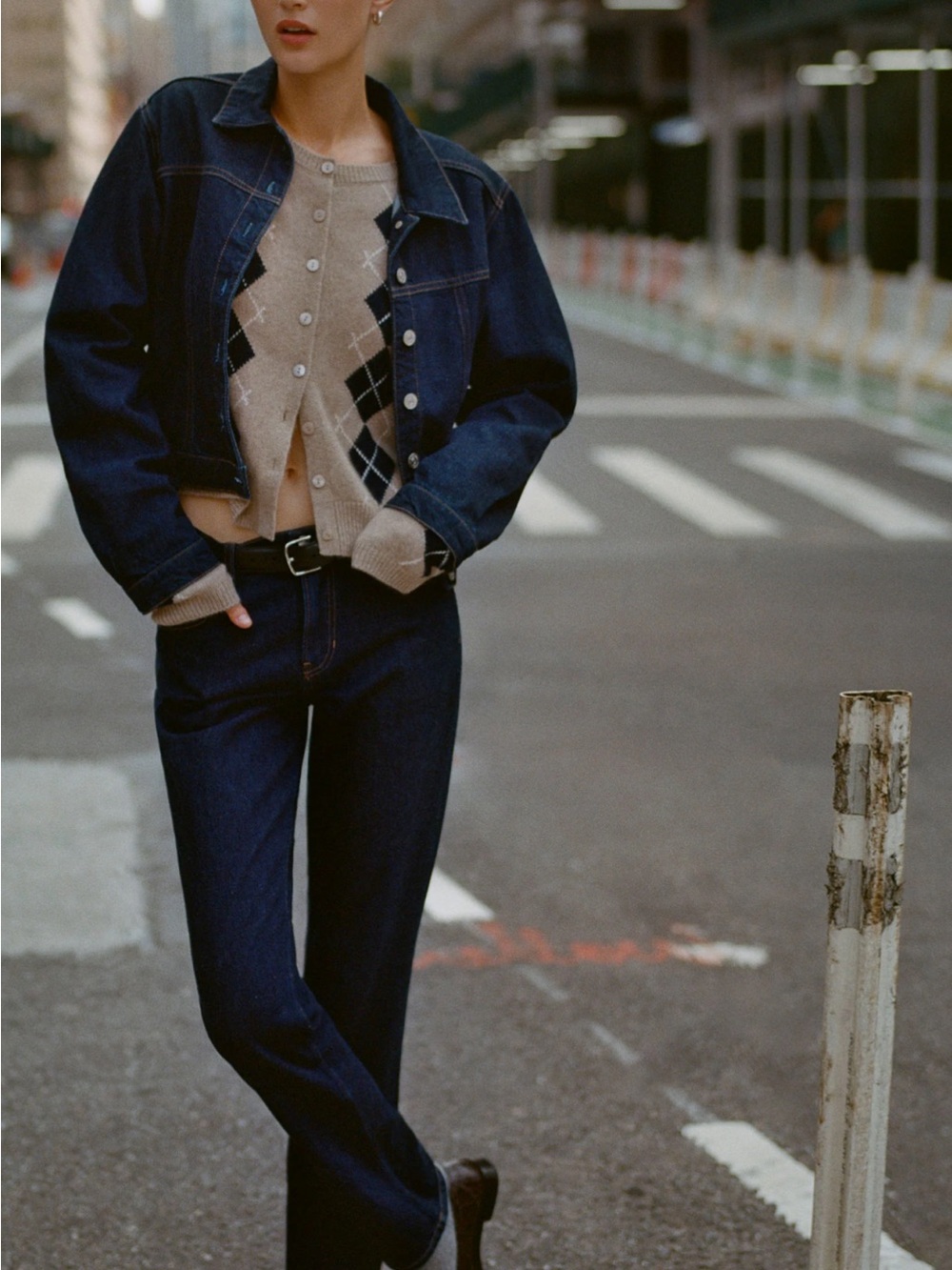 Reformation Dark Blue Straight Leg Jeans